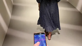 Courageous LOVENSE ORGASM CONTROL at the bar